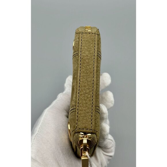 Hammitt 5 North Plume Moss Green Nubuck Leather Compact Zip Around Wallet 16470 - Picture 8 of 15